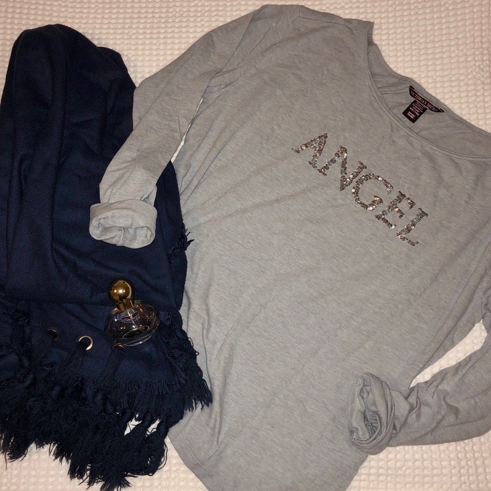 Victoria Secret Angles Long Sleeve Tee, Size Small